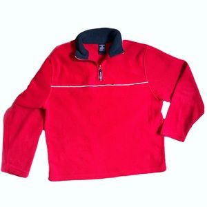 Nautica Vintage Red quarter zip fleece jacket size L